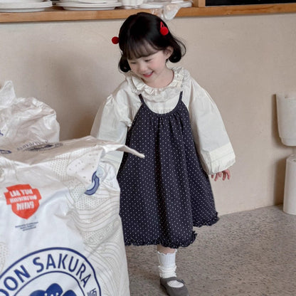 長袖シャツ・ブラウス ダブルフリル襟長袖ブラウス【mh0010704】