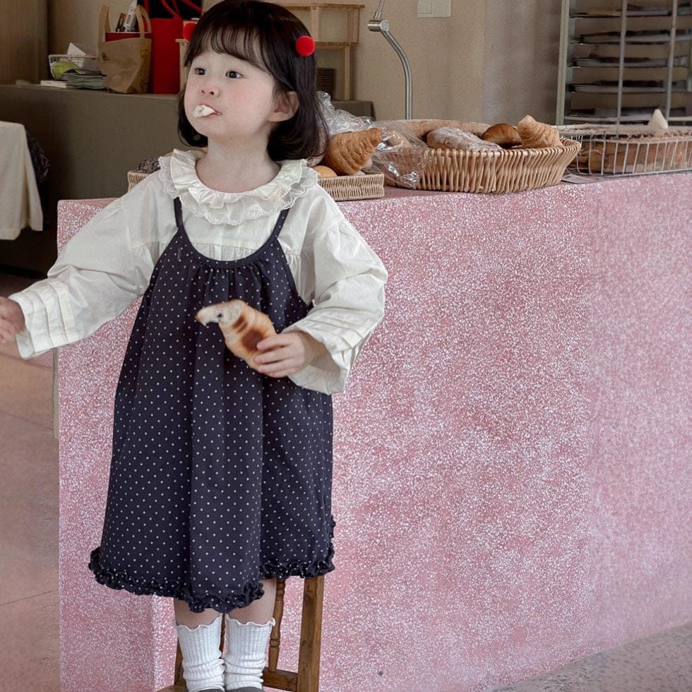 長袖シャツ・ブラウス ダブルフリル襟長袖ブラウス【mh0010704】