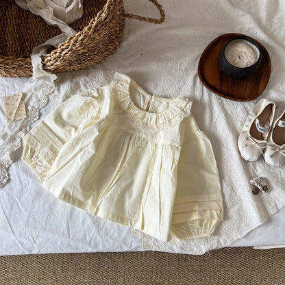 長袖シャツ・ブラウス ダブルフリル襟長袖ブラウス【mh0010704】