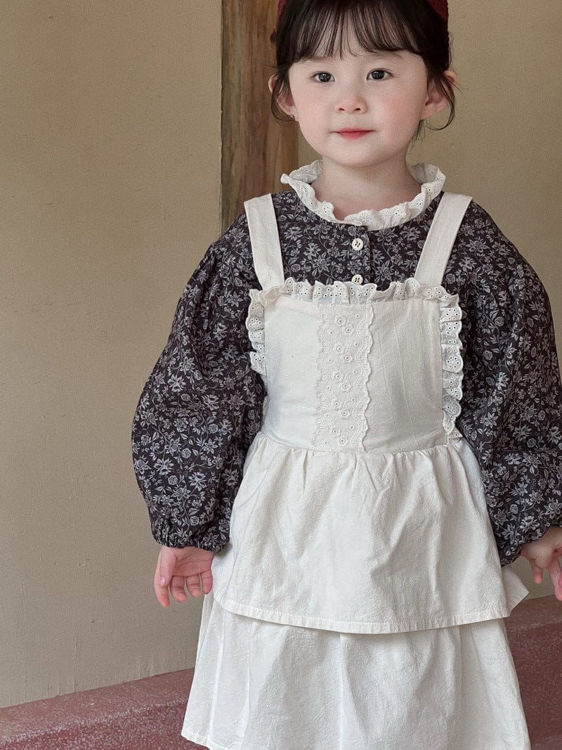 ノースリーブワンピース フリルレースサスペンダースカートワンピース【mh0010705】