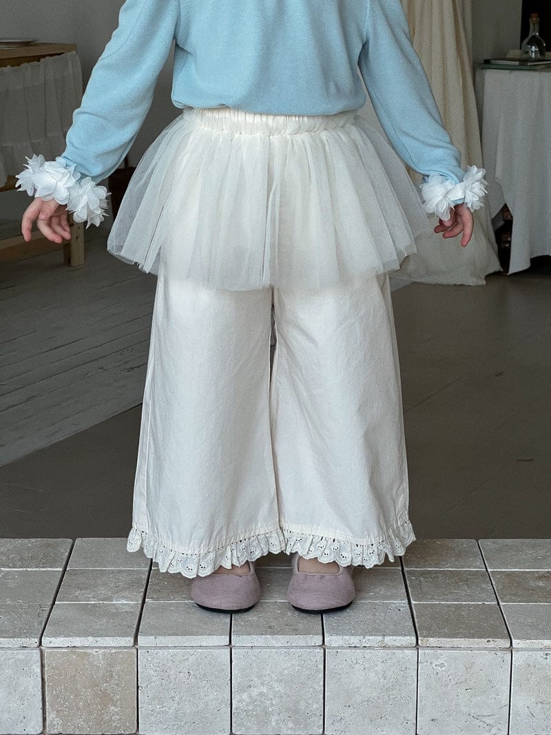 ロングパンツ・スウェットパンツ チュールスカートドッキングルーズロングパンツ【mh0010712】
