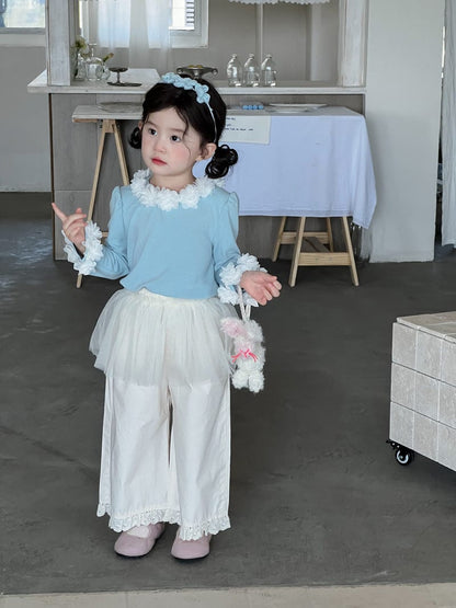 ロングパンツ・スウェットパンツ チュールスカートドッキングルーズロングパンツ【mh0010712】