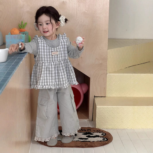 ロングパンツ・スウェットパンツ 裾レースガーリーカーゴパンツ【mh0010713】