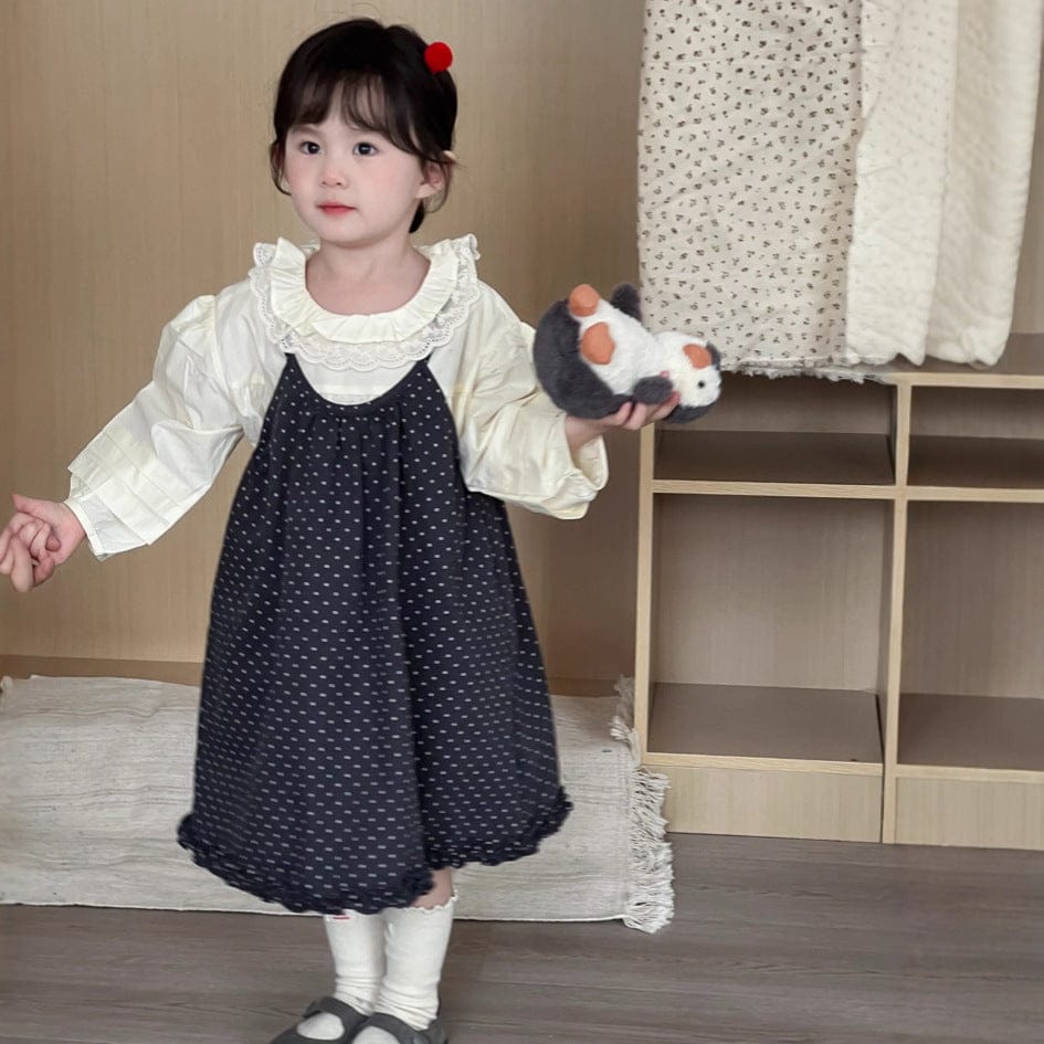 ノースリーブワンピース Navy / 90cm 水玉ピンドットキャミソールワンピース【mh0010698】