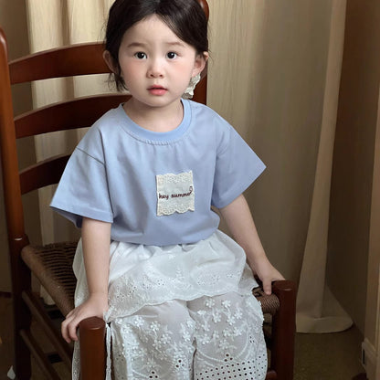 半袖Tシャツ レースタグワンポイント半袖Tシャツ【mh0009724】