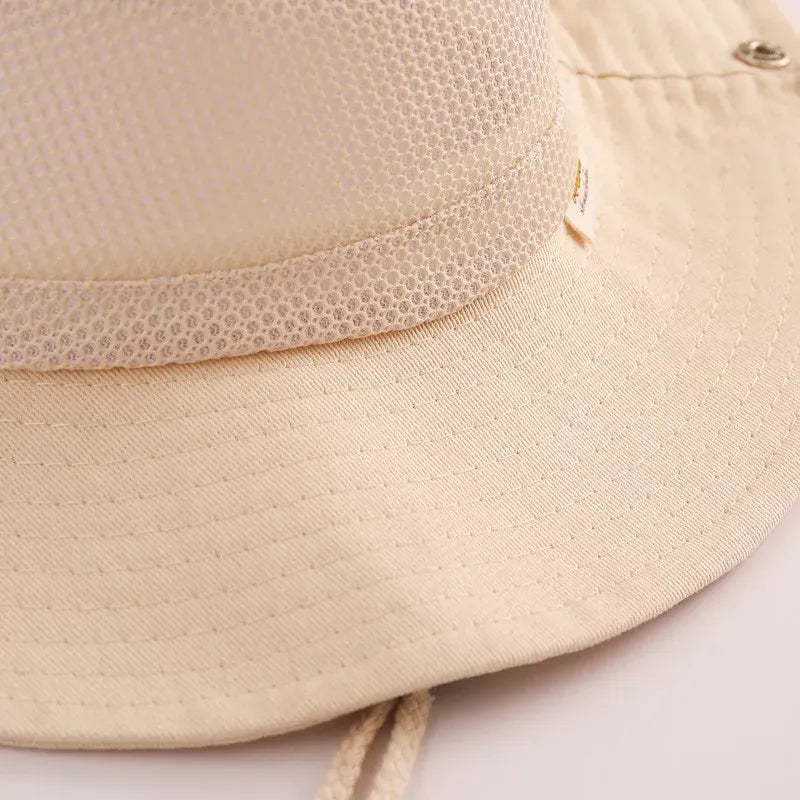 ベビー用帽子 キッズ帽子 メッシュ サファリハット ハット バイカラー サマーハット