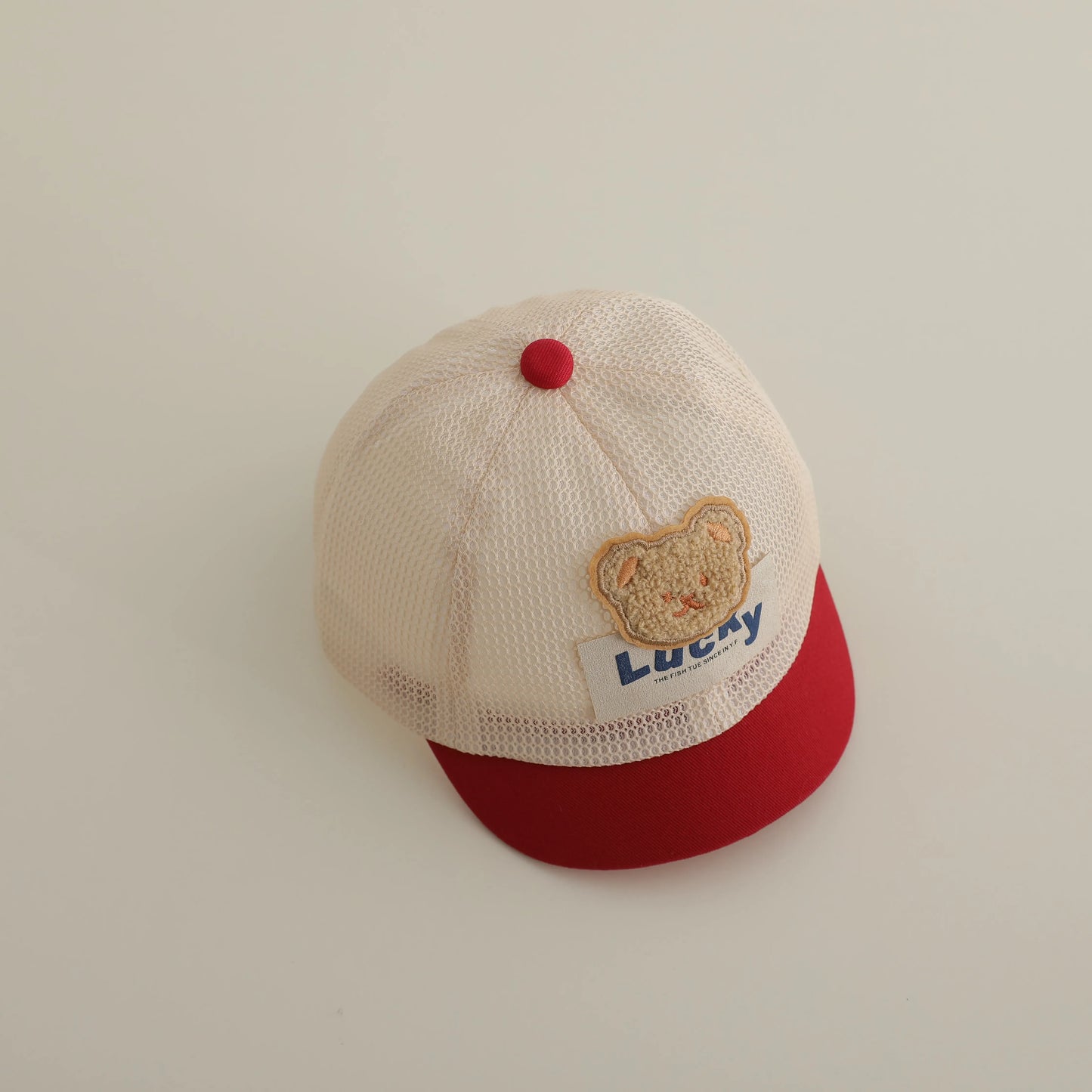 ベビー用帽子 ベビー帽子 メッシュキャップ 野球帽 ベアくまワッペン サマーハット