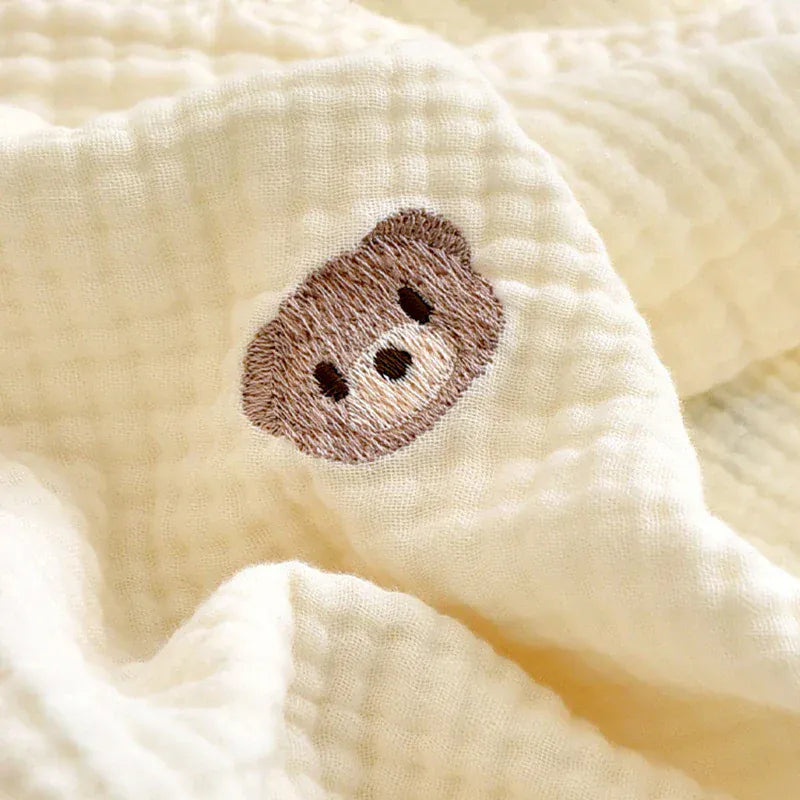 ベビーブランケット・タオル ベビーブランケット おくるみ スワドル ベアくま うさぎバニー 刺繍