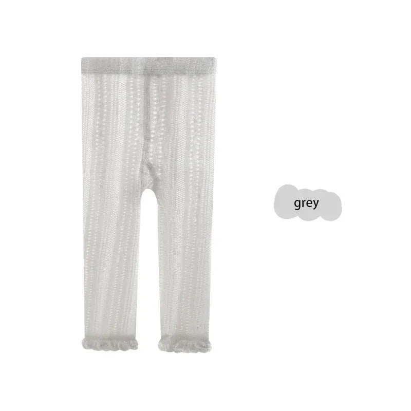 ベビー用靴下・タイツ 122 grey / 18-20 for 0-1Y ベビーキッズ タイツ ソックス レース メッシュ 編みタイツ【mh0006514】