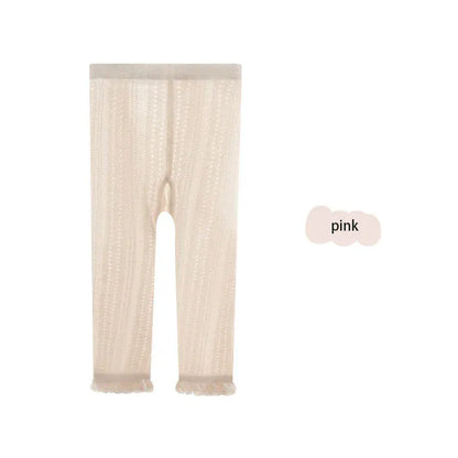 ベビー用靴下・タイツ 122 pink / 18-20 for 0-1Y ベビーキッズ タイツ ソックス レース メッシュ 編みタイツ【mh0006514】