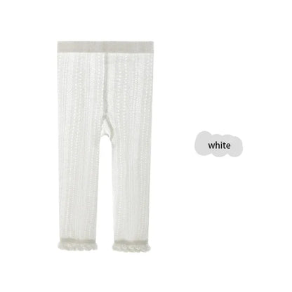 ベビー用靴下・タイツ 122 white / 18-20 for 0-1Y ベビーキッズ タイツ ソックス レース メッシュ 編みタイツ【mh0006514】