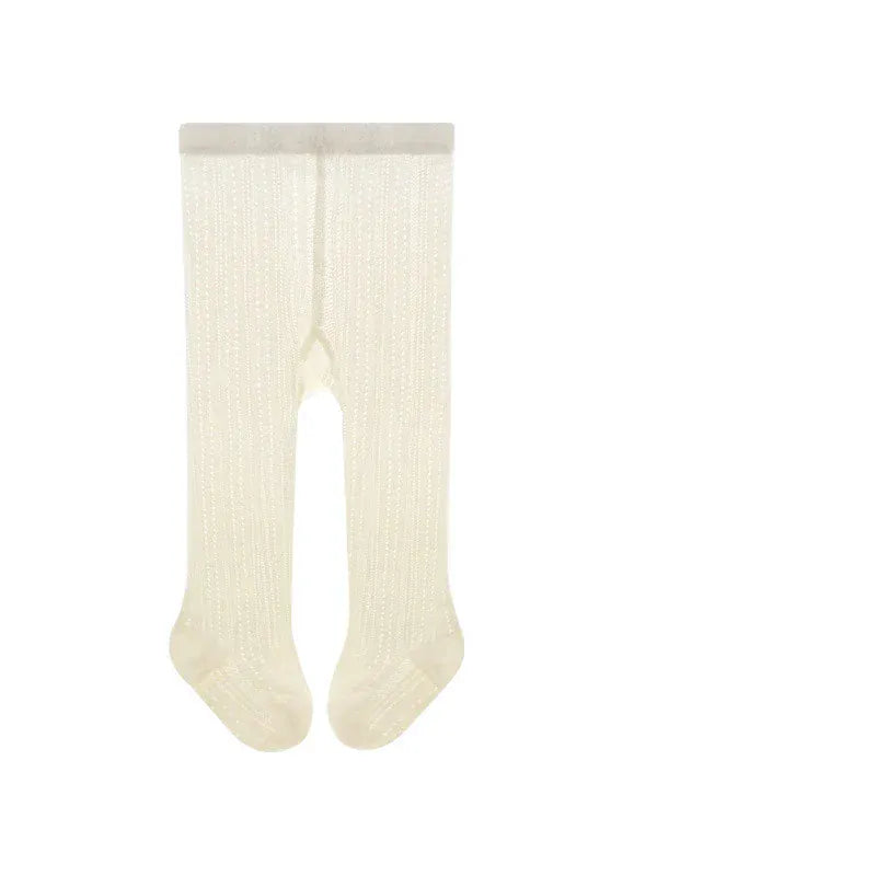 ベビー用靴下・タイツ 123 beige / 18-20 for 0-1Y ベビーキッズ タイツ ソックス レース メッシュ 編みタイツ【mh0006514】