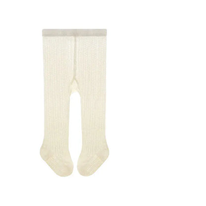 ベビー用靴下・タイツ 123 beige / 18-20 for 0-1Y ベビーキッズ タイツ ソックス レース メッシュ 編みタイツ【mh0006514】