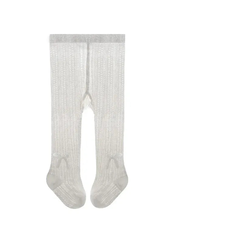 ベビー用靴下・タイツ 124 grey / 18-20 for 0-1Y ベビーキッズ タイツ ソックス レース メッシュ 編みタイツ【mh0006514】