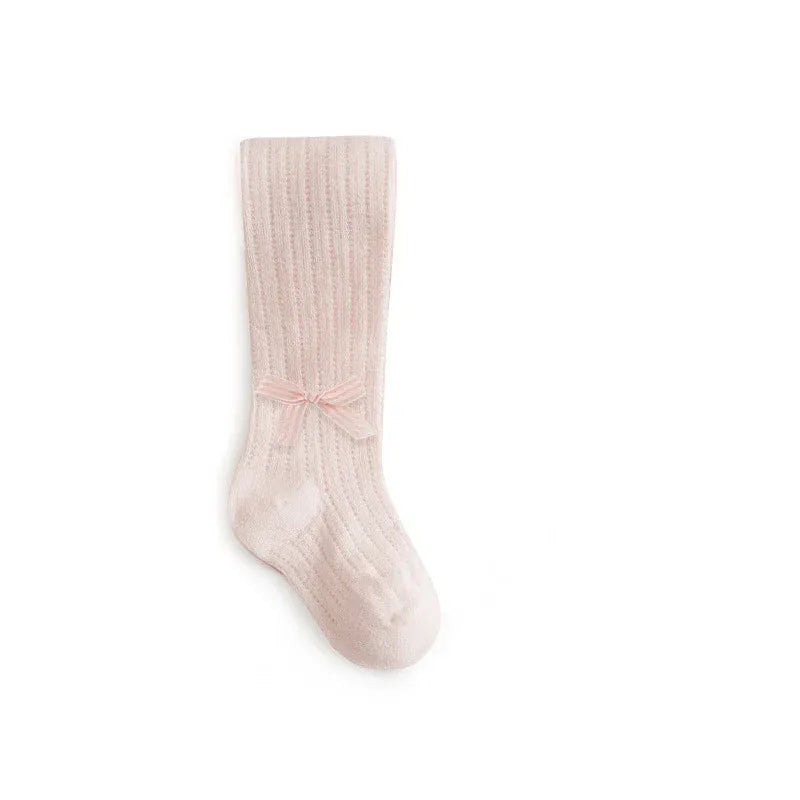 ベビー用靴下・タイツ 125 pink / 18-20 for 0-1Y ベビーキッズ タイツ ソックス レース メッシュ 編みタイツ【mh0006514】