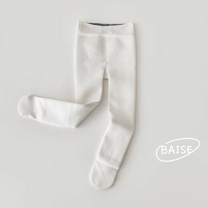 ベビー用靴下・タイツ 1289white / M for 3-5Y キッズタイツ トレンカ レギンス 裏起毛 防寒【mh0004096】