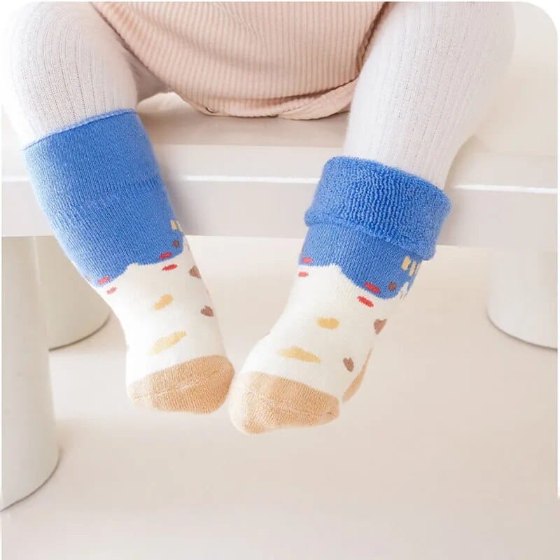 ベビー用靴下・タイツ ベビーソックス 靴下3足セット 裏フリース 厚手 ユニセックス 男の子 女の子 子供服