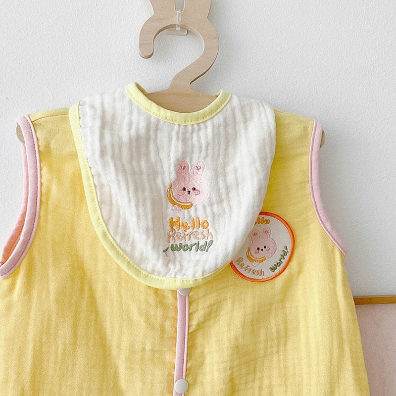 よだれかけ ベビー レターロゴ アニマル 刺繍 スタイ よだれかけ 3枚 セット ビブ りす くま ベア うさぎ バニー
