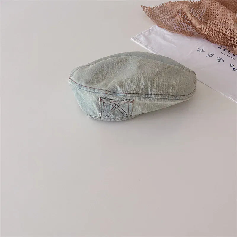 ベビー用帽子 キッズ帽子 デニム ベレー帽 ハット 3カラー【mh0005397】