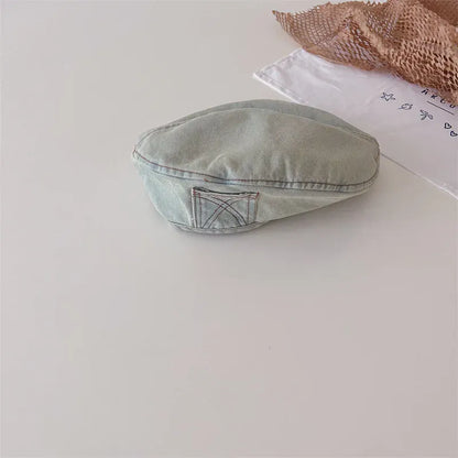 ベビー用帽子 キッズ帽子 デニム ベレー帽 ハット 3カラー【mh0005397】