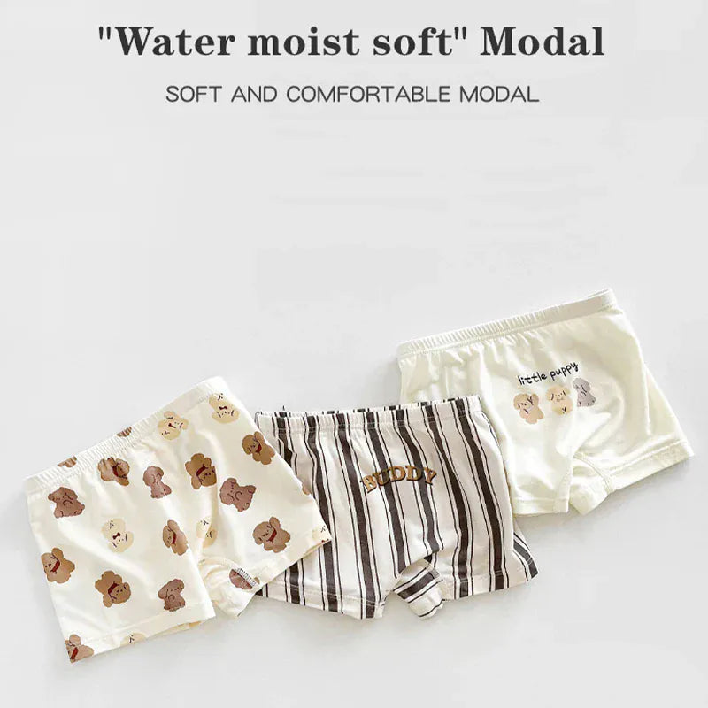 幼児用下着 キッズショーツ 男の子/女の子下着 ボーイズ/ガールズアンダーウェア 3枚セット ボクサーブリーフ【mh0005806】