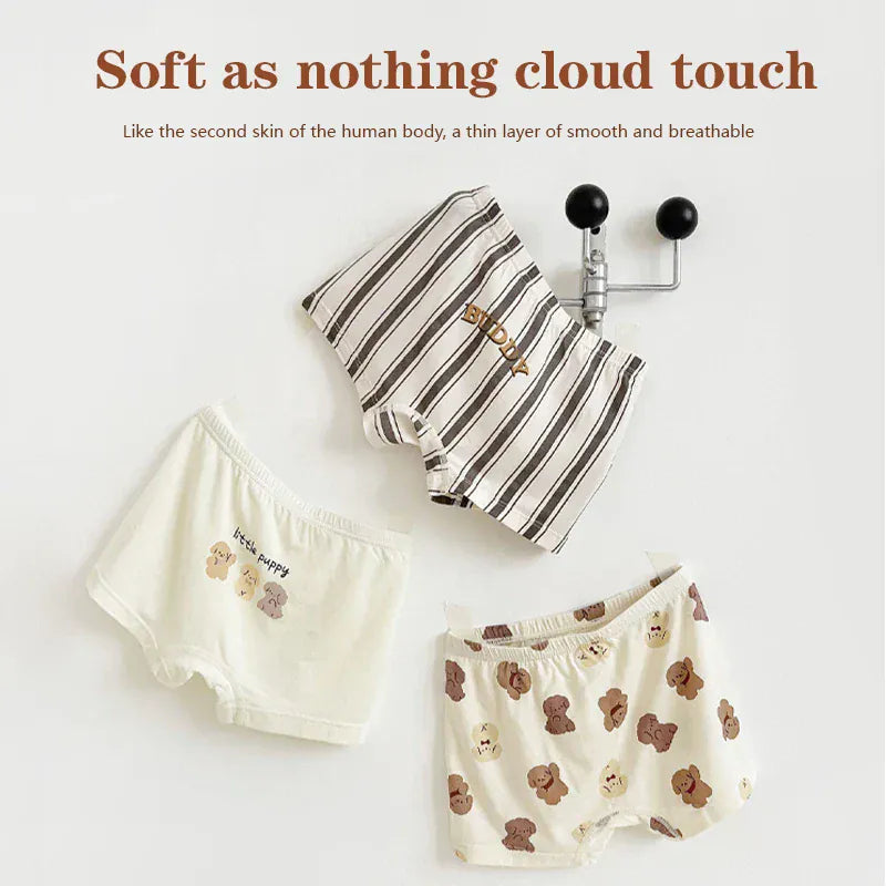 幼児用下着 キッズショーツ 男の子/女の子下着 ボーイズ/ガールズアンダーウェア 3枚セット ボクサーブリーフ【mh0005806】
