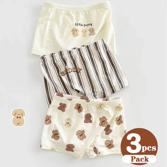 幼児用下着 キッズショーツ 男の子/女の子下着 ボーイズ/ガールズアンダーウェア 3枚セット ボクサーブリーフ【mh0005806】