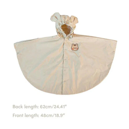 レインコート キッズレインコート 雨具 耳付きフーディアニマルワンポイントレインポンチョ 防水コート 3カラー【mh0007077】