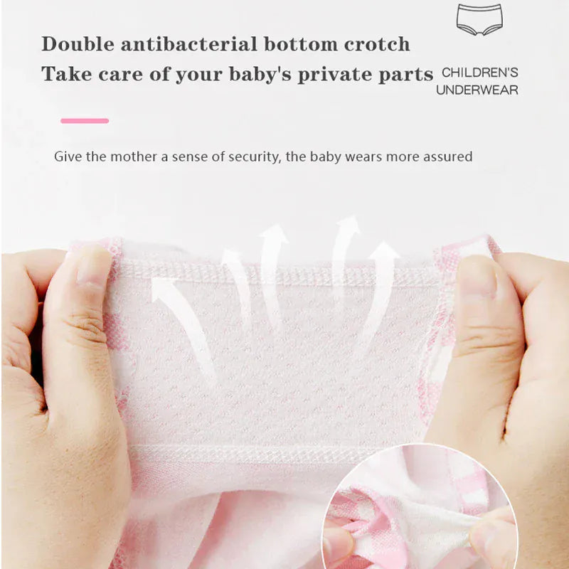 幼児用下着 キッズショーツ 女の子下着 ガールズパンツ アンダーウェア 4枚セット ピンクうさぎ ボクサーブリーフ【mh0005805】