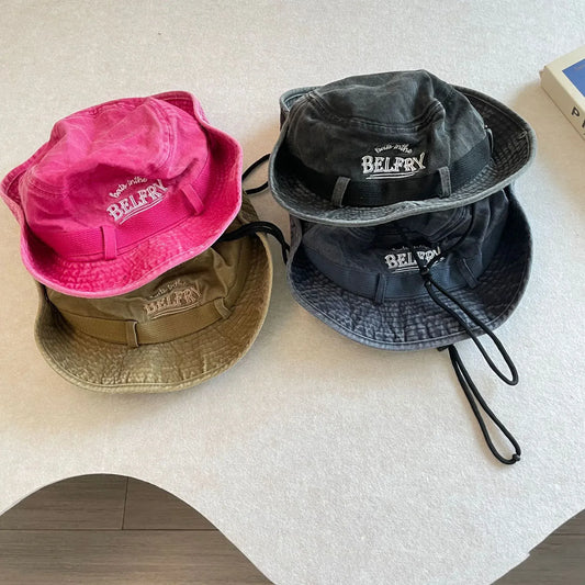 ベビー用帽子 キッズ帽子 レターロゴカウボーイハット サファリハット 4カラー【mh0007337】