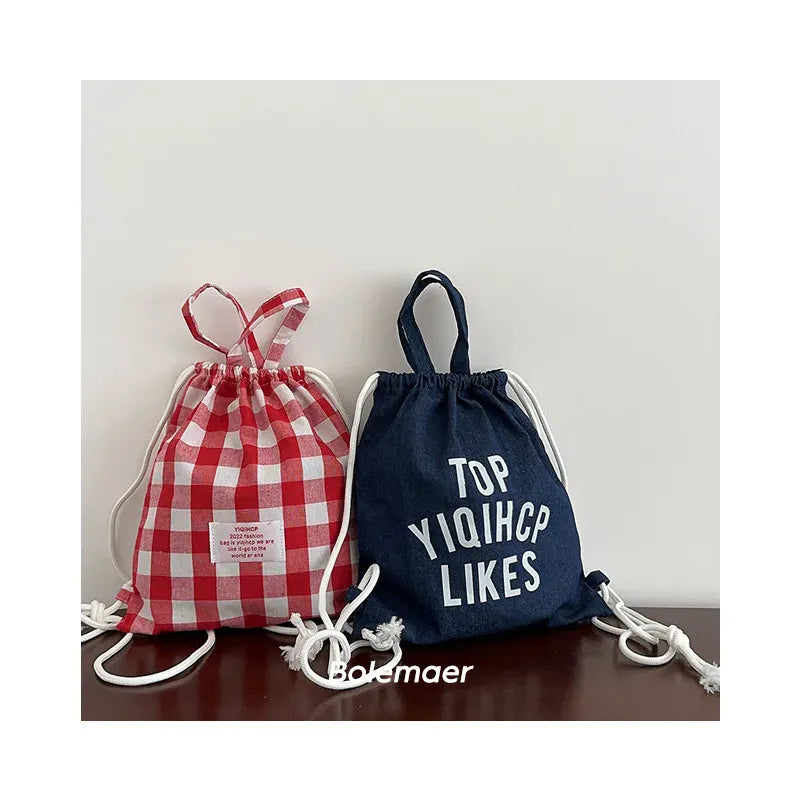 バックパック キッズバッグ 持ち手付きナップサックリュックバックパック鞄 4カラー【mh0007473】