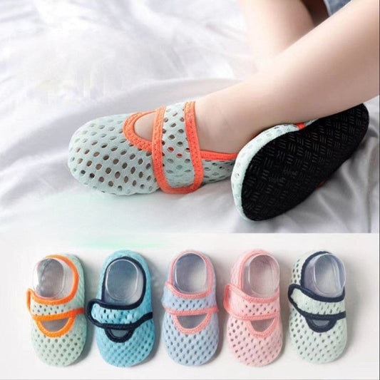 ベビー用靴 ベビーキッズマリンシューズ ストラップ メッシュ 水遊び ビーチサンダル 靴 5カラー【mh0005778】