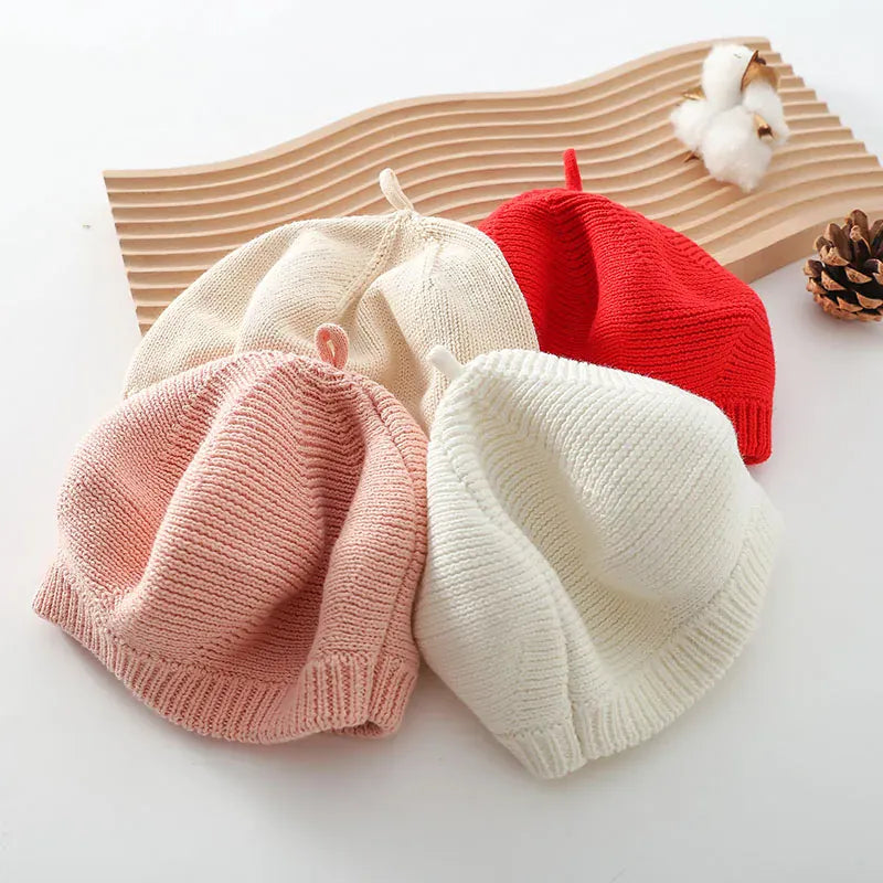 ベビー用帽子 ベビー帽子 ニット ベレー帽 6カラー【mh0000086】