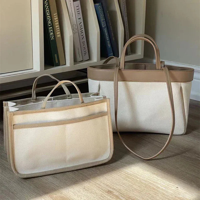 マザーズバッグ beige マザーズバッグ ショルダーバッグ バイカラー バッグインバッグセット ままバッグ 鞄 3カラー