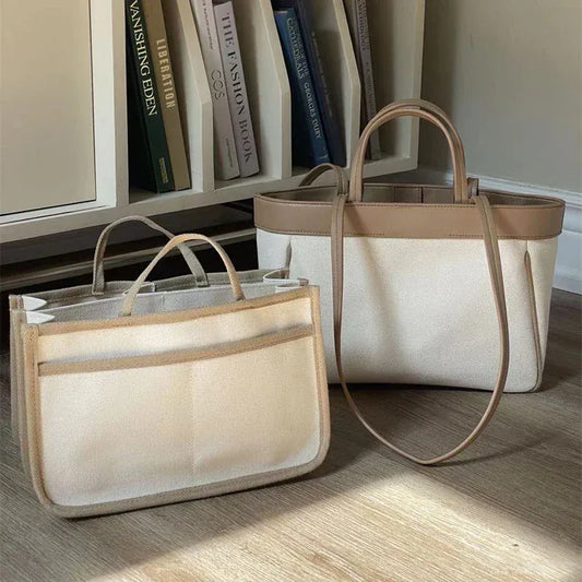 マザーズバッグ beige マザーズバッグ ショルダーバッグ バイカラー バッグインバッグセット ままバッグ 鞄 3カラー