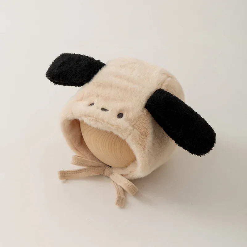 ベビー用帽子 Beige / 36-46CM ベビー帽子 耳付きアニマルファーフリースボンネットキャップ【mh0007806】