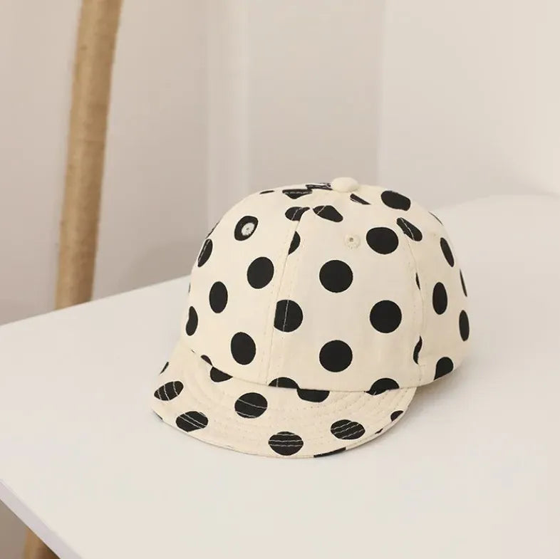 ベビー用帽子 Beige / 45-50CM ベビー チェッカー ダイヤ チェック みずたま キャップ ハット 帽子【mh0003489】