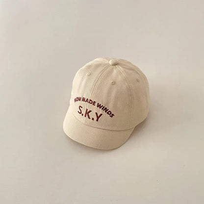ベビー用帽子 Beige / 45-50cm ベビー帽子 キャップ 野球帽 レターロゴ刺繍 ハット【mh0005447】