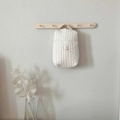 おむつポーチ Beige キルティング哺乳瓶ポーチ おむつポーチ ボトルケース ベビーバッグ アクセサリーケース 無地 ベージュ【mh0005951】