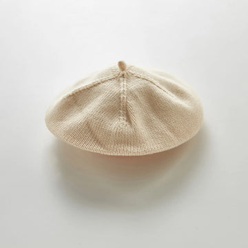 ベビー用帽子 beige / One Size 1-3Y ベビー帽子 ベレー帽 ニット帽 パンプキンハット ファッションアクセサリー 8カラー
