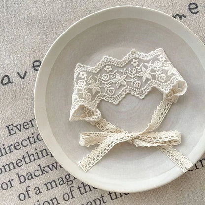 ヘアアクセサリー Beige / One Size ベビーアクセサリー 4本セット ヘアバンド ヘッドバンド ヘッドドレス レース【mh0004120】