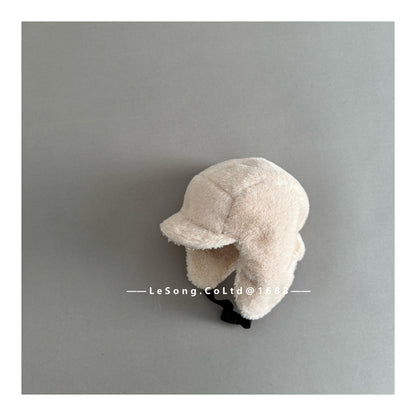ベビー用帽子 Beige / One Size キッズ帽子 レオパード ボアフリース フライトキャップ 耳当て付き【mh0011817】