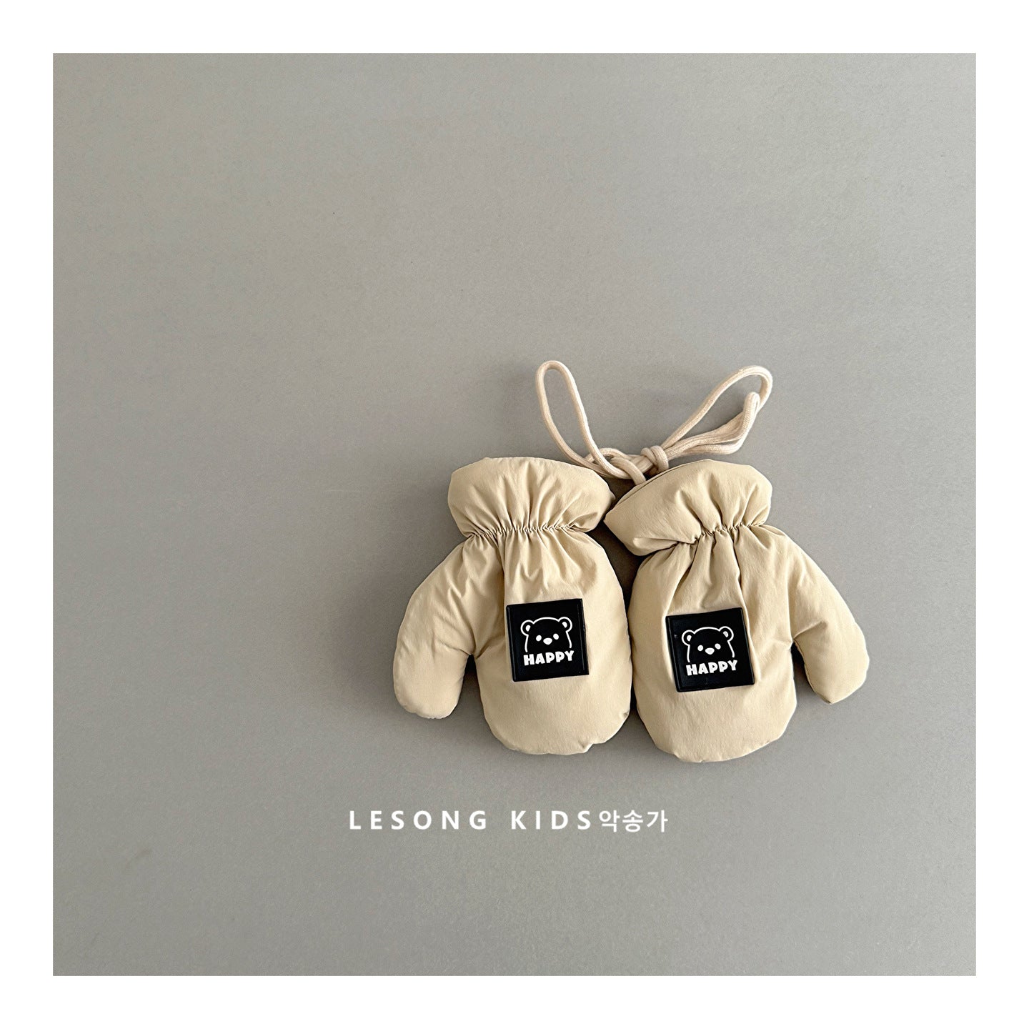 ベビーキッズその他アクセサリー Beige / One Size ベビーキッズ手袋 ミトン 指なし スキー グローブ ベアくま【mh0011823】