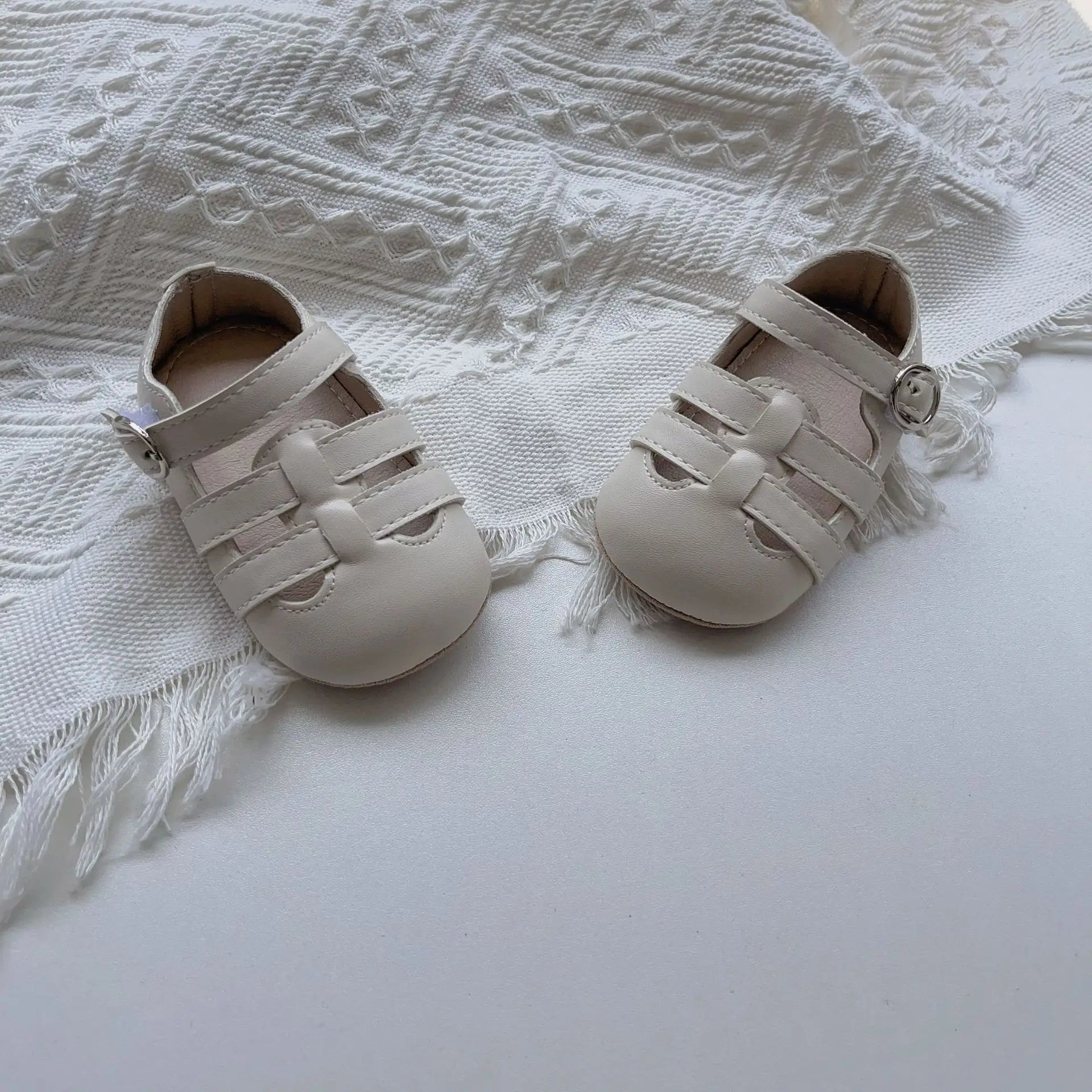 ベビー用靴 Beige / S Inner 11cm ベビーシューズ ストラップシューズ フラットシューズ ファーストシューズ グラディエーターサンダル 室内ばき 靴【mh0005364】