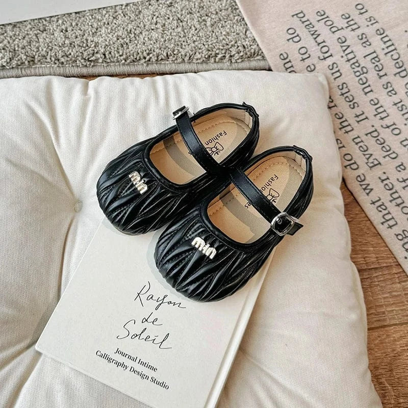 靴 Black / 23 キッズシューズ ストラップシューズ フラットシューズ 靴 3カラー【mh0005723】