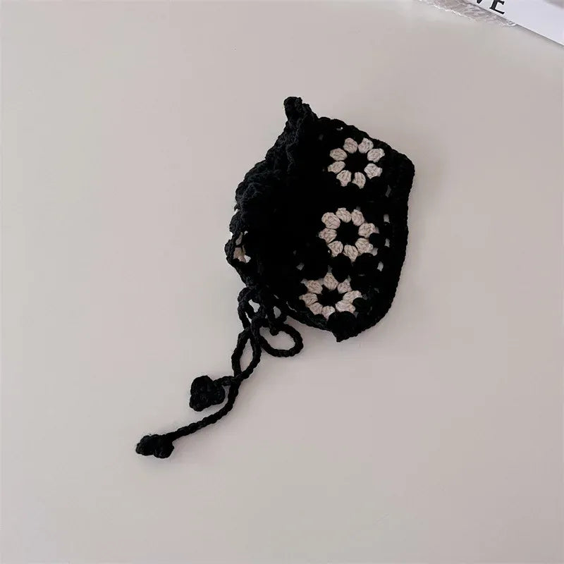 ヘアアクセサリー Black キッズヘアアクセサリー ニットヘッドドレス ヘアバンド ヘッドバンド 3カラー【mh0005396】