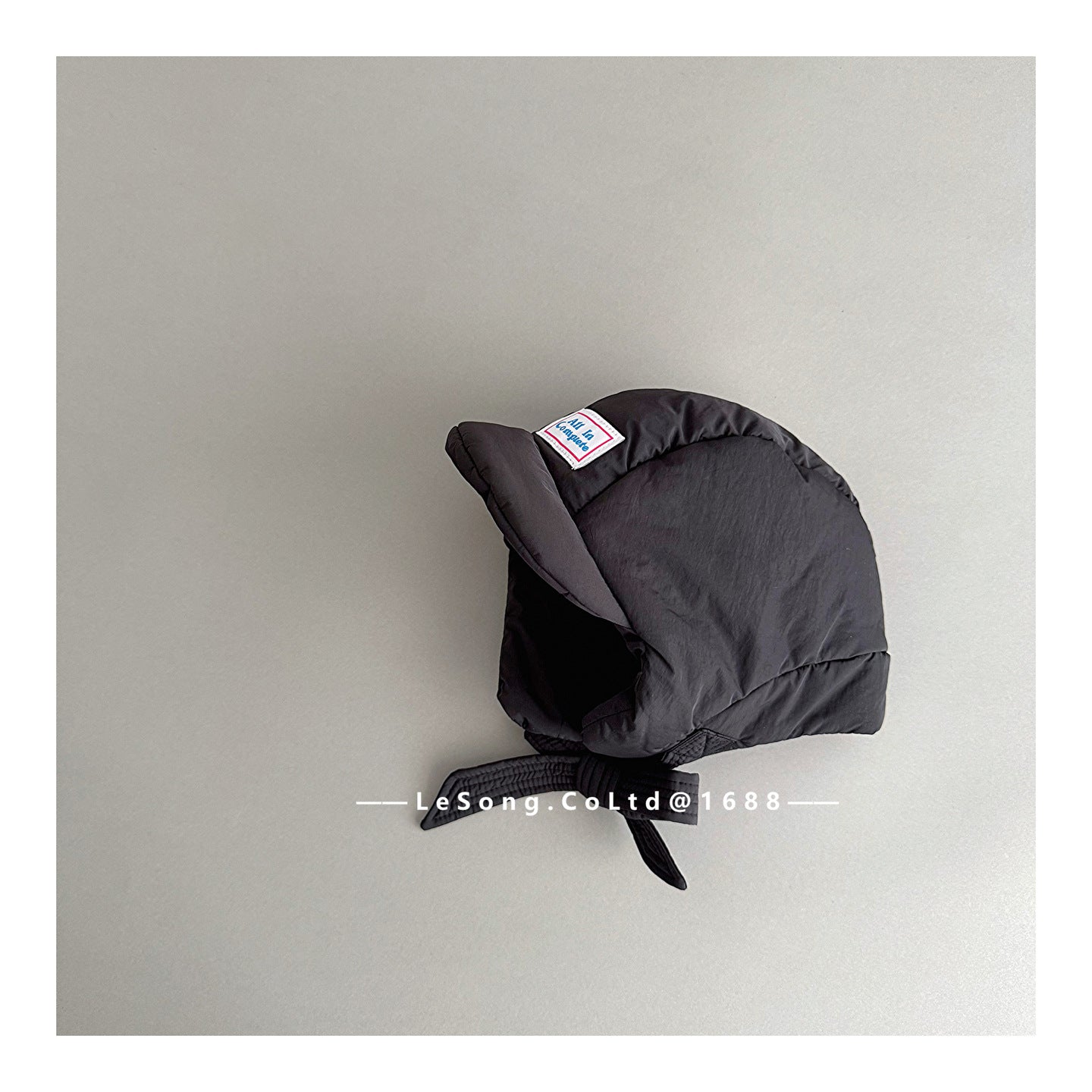 ベビー用帽子 Black / One Size キッズ帽子 耳当て付き 防寒キャップ フライトハット【mh0011800】