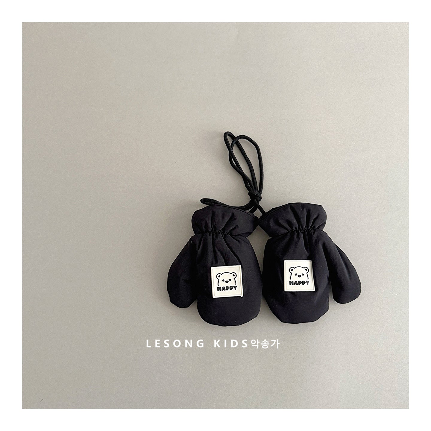 ベビーキッズその他アクセサリー Black / One Size ベビーキッズ手袋 ミトン 指なし スキー グローブ ベアくま【mh0011823】