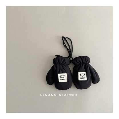 ベビーキッズその他アクセサリー Black / One Size ベビーキッズ手袋 ミトン 指なし スキー グローブ ベアくま【mh0011823】