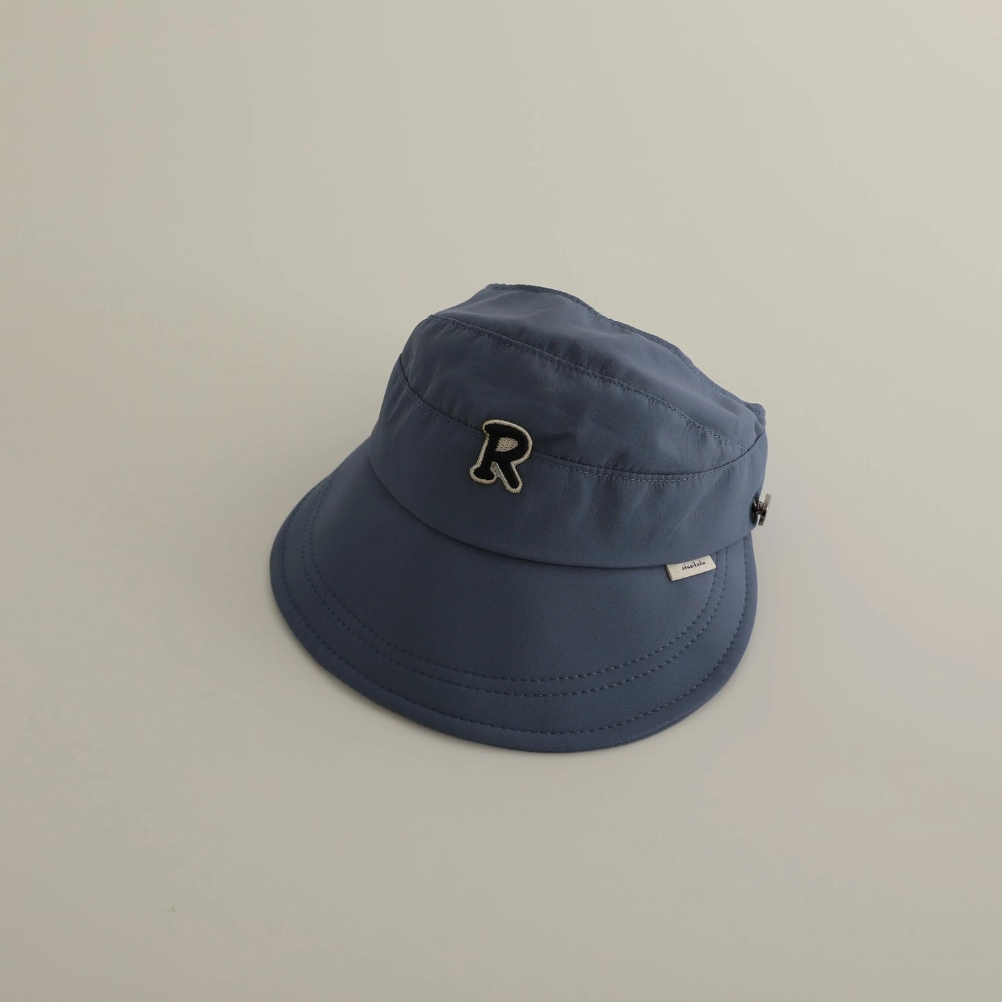 ベビー用帽子 blue / 48-52cm / 取り寄せ（7〜30日） キッズ帽子 サンバイザー 日除け レターロゴ サマーハット